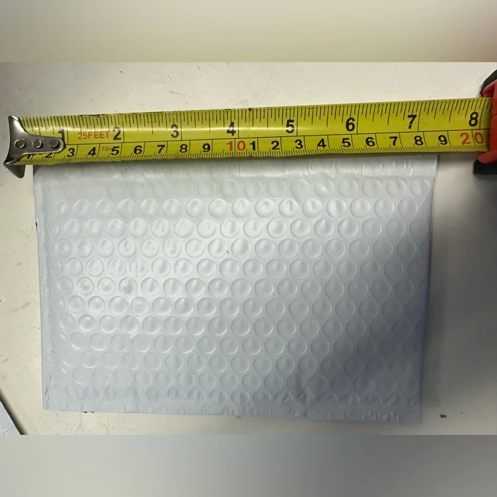 50  4×8 #000 White Padded Poly Envelopes Self Seal Bubble Lined Shipping Mailing